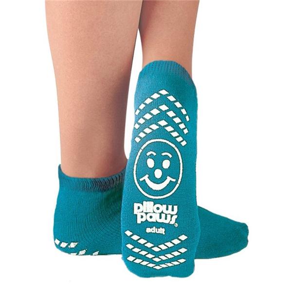 Slippers Patient Pillow Paws Terrycloth Teal Blue X-Large 48/CA